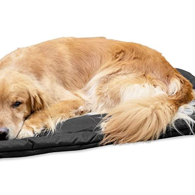 K9 Ballistics Tough Dog Crate Pad - Washable, Durable and Water Resistant Dog Crate Beds - Large Dog Crate Mat, 41"x27.5", Obsidian Black