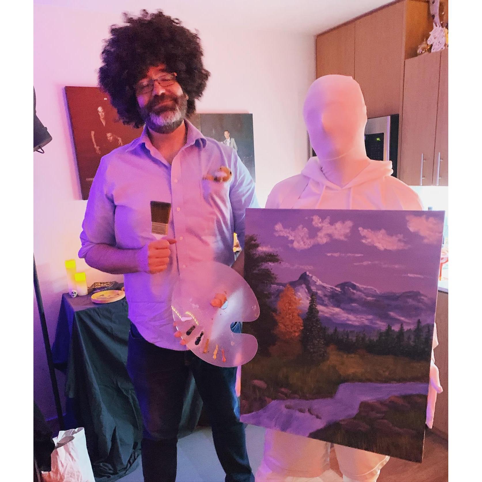 Bob Ross and Painting for Halloween!