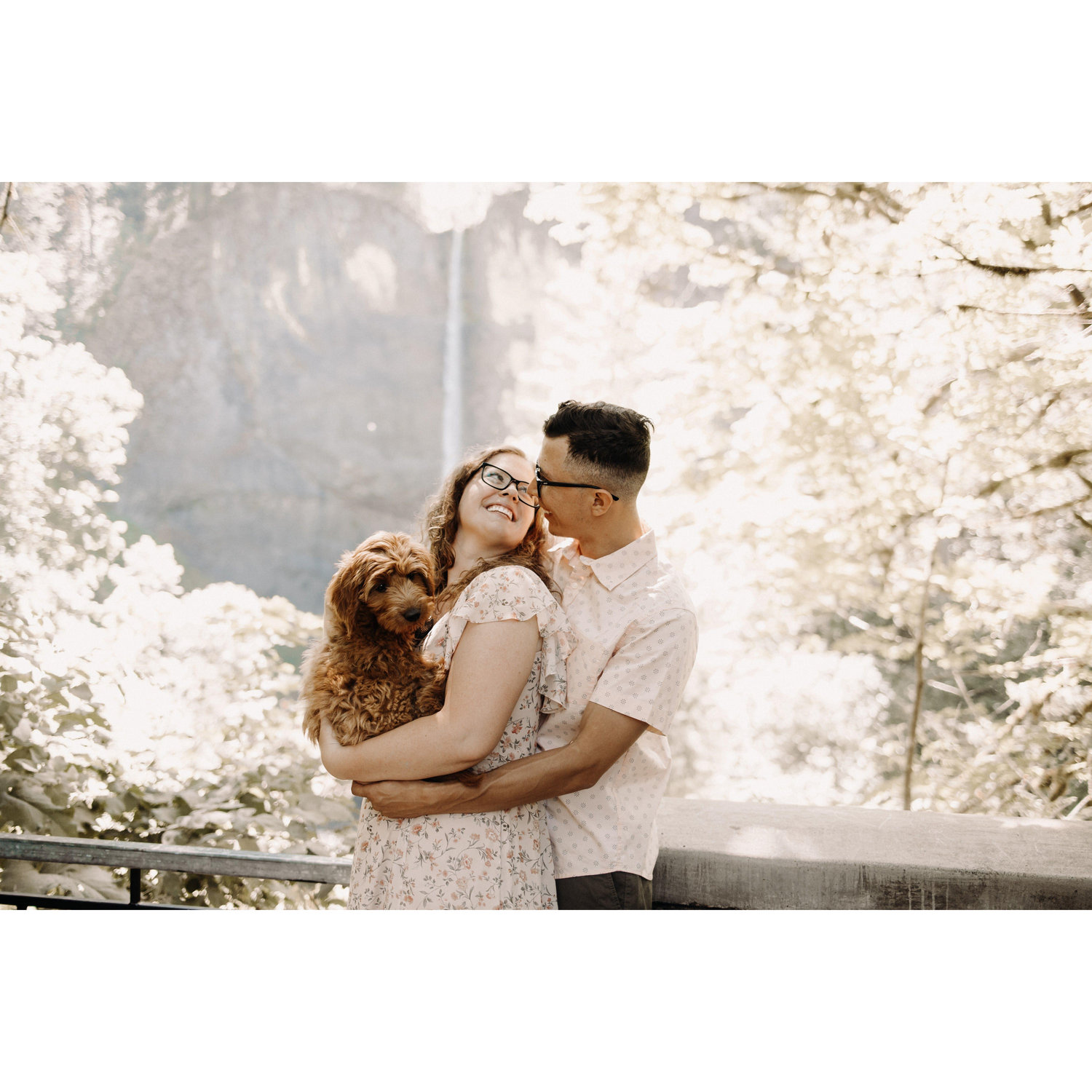 Engagement photos around Multnomah Falls- 2023