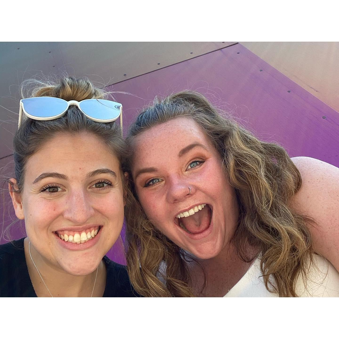 In Seattle, our first trip flying somewhere together!