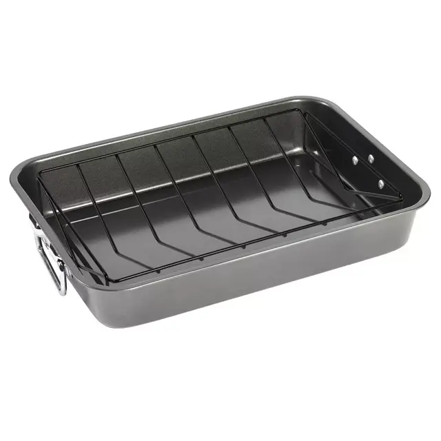 Simply Essential™ Nonstick 18.5-Inch Carbon Steel Roaster with Rack