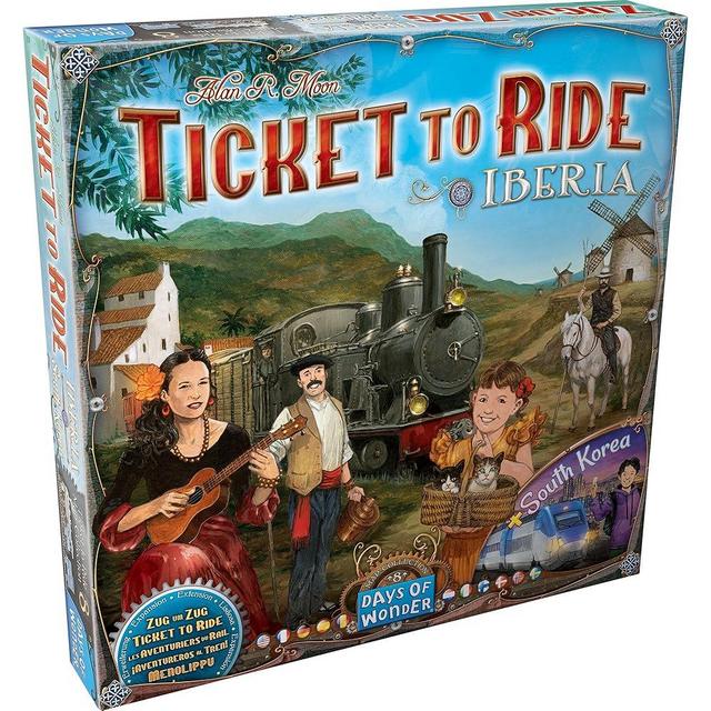 Ticket to Ride Iberia + South Korea Game EXPANSION - Train Route Strategy Game, Fun Family Game for Kids & Adults, Ages 8+, 2-6 Players, 30-60 Minute Playtime, Made by Days of Wonder
