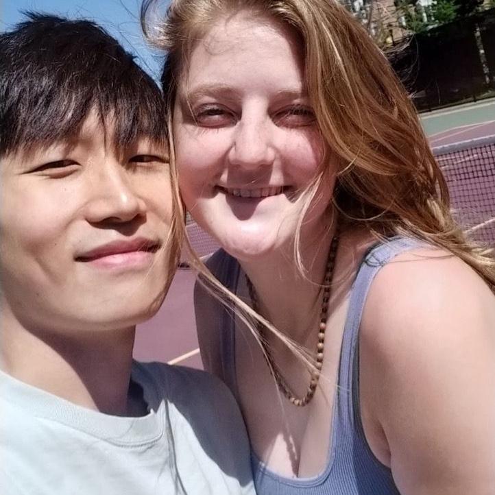 First time playing tennis together 💘