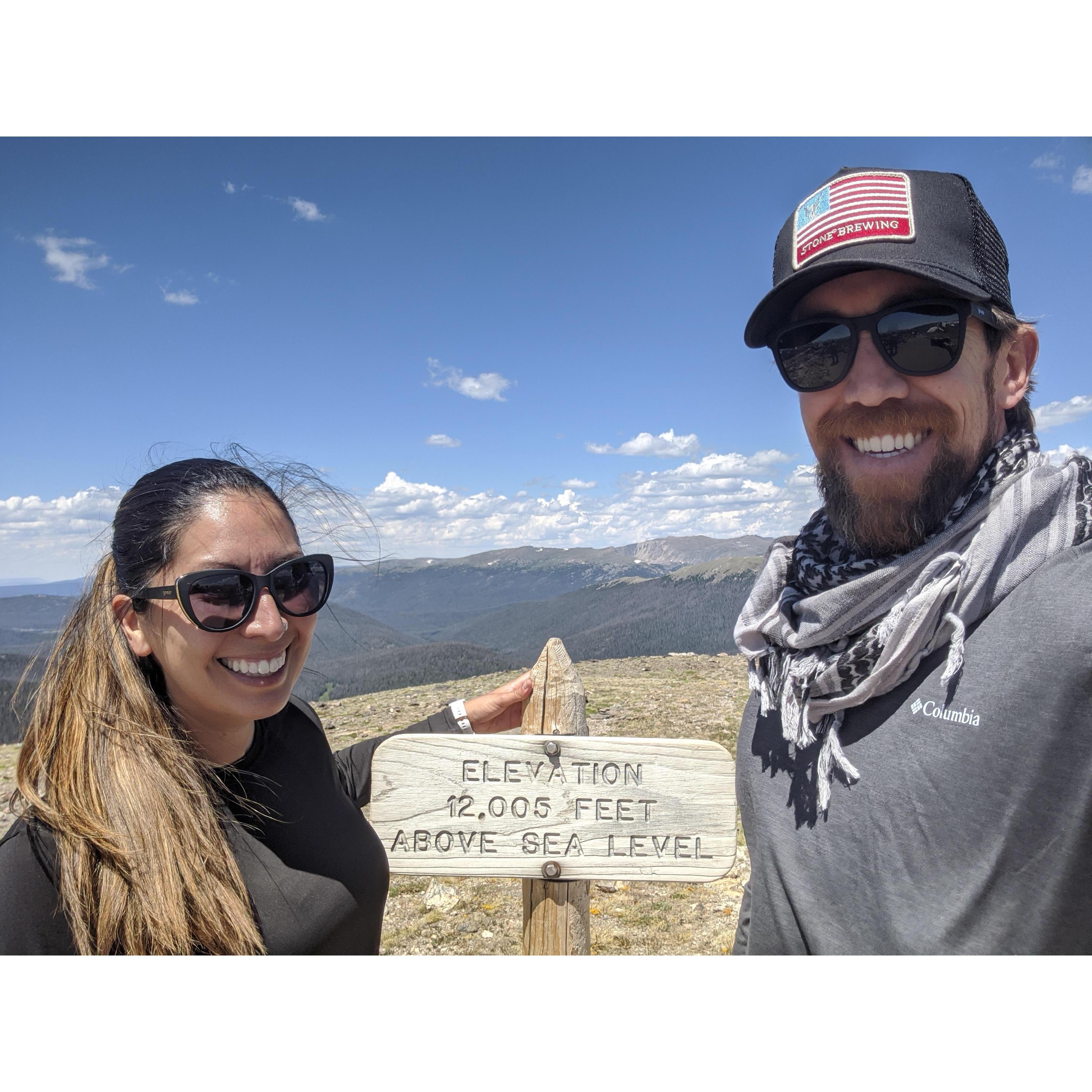 We drove Old Fall River Road in Rocky Mountain National Park and had to hike the last bit to get to the top!