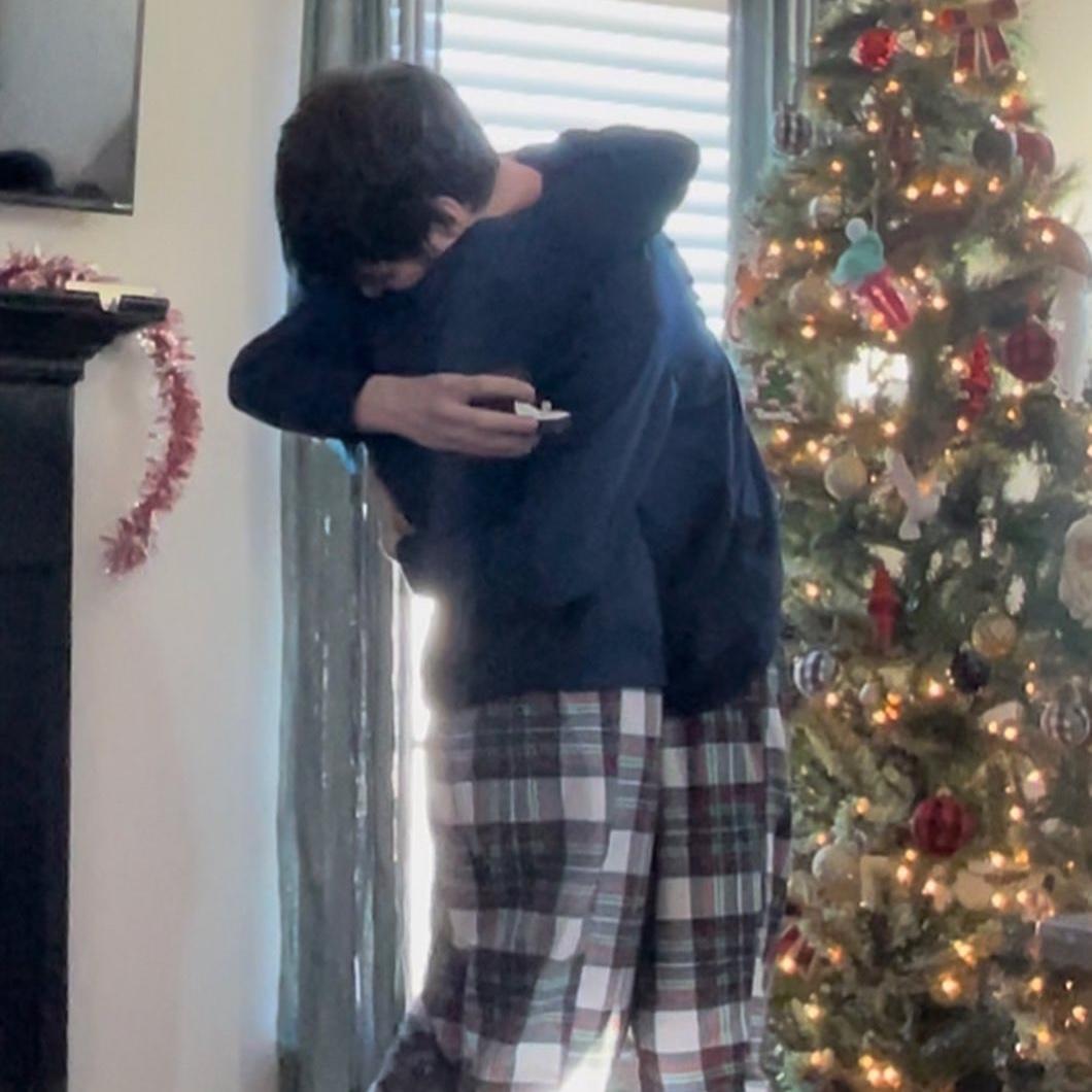 Our engagement on Christmas morning, 2022💙