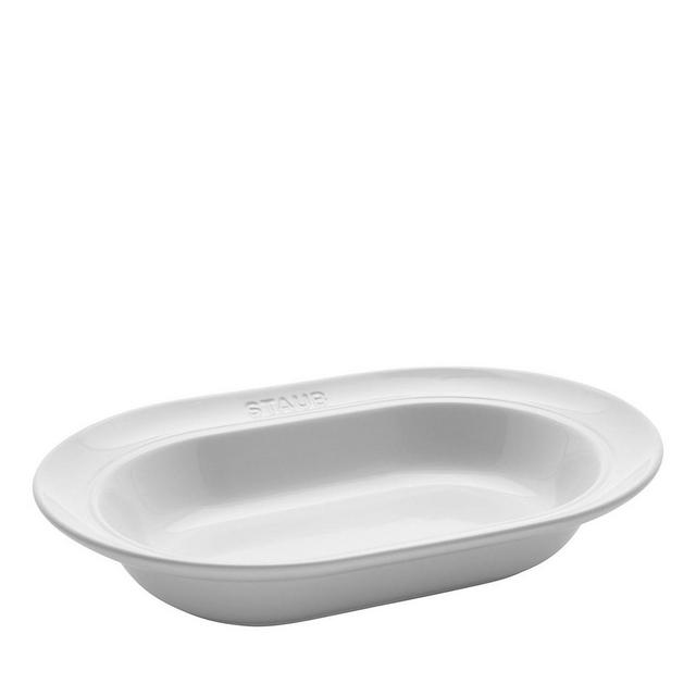 Staub 10" Oval Serving Dish, White