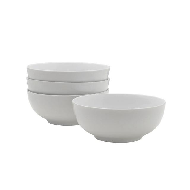 Fitz and Floyd Everyday Whiteware Cereal Bowl 4 Piece Set
