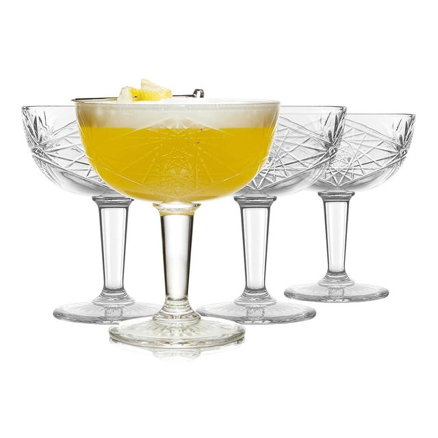 Libbey Hobstar Coupe Cocktail Glasses, 8.5 ounce, Set of 4