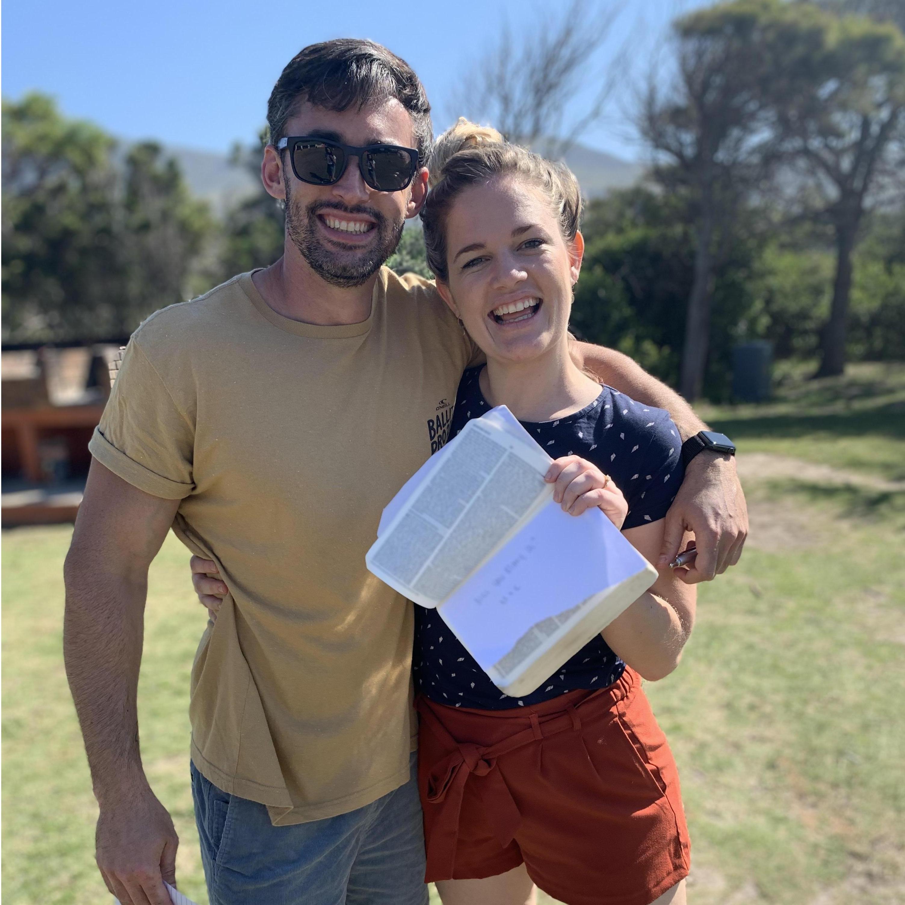 Asking Fifi to marry us, we left a note in his bible on church camp.