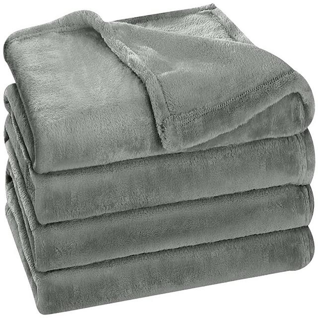 Utopia Bedding Fleece Blanket 300GSM Luxury Bed Blanket Anti-Static Fuzzy Soft Blanket Microfiber (King, Ash Grey)