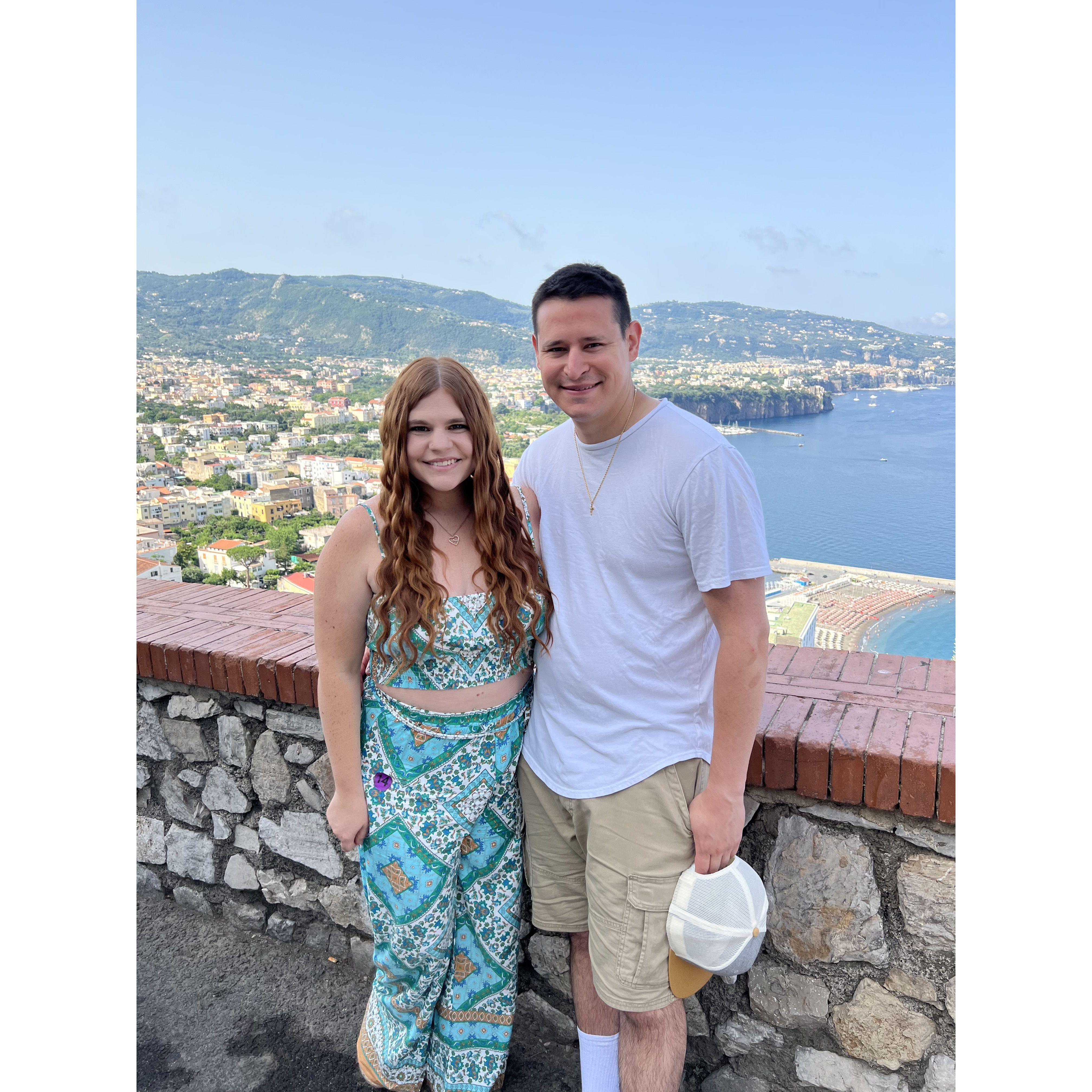 On the Amalfi Coast enjoying the beautiful scenery!