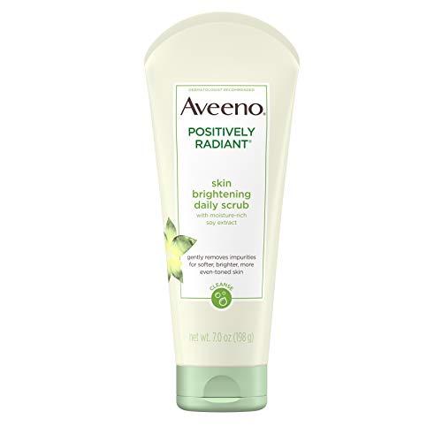 Aveeno Positively Radiant Sheer Daily Moisturizing Lotion for Dry Skin with Total Soy Complex and SPF 30 Sunscreen, Oil-Free and Non-Comedogenic, 2.5 fl. oz