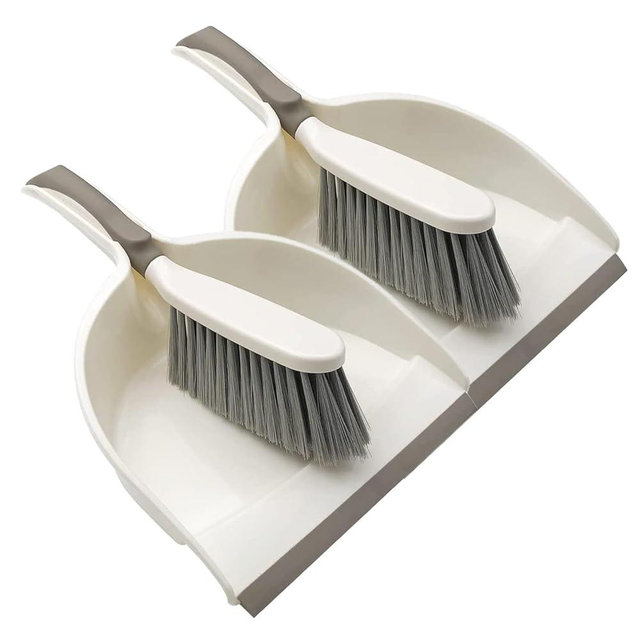 Dust Pan, Dustpan and Brush Set, Small Dust pan and Brush Set, Hand Broom and Dustpan Set for Home, Handheld Angled Dust Pans and Broom are Daily Essential Cleaning Tools for The Family. 2 Sets.