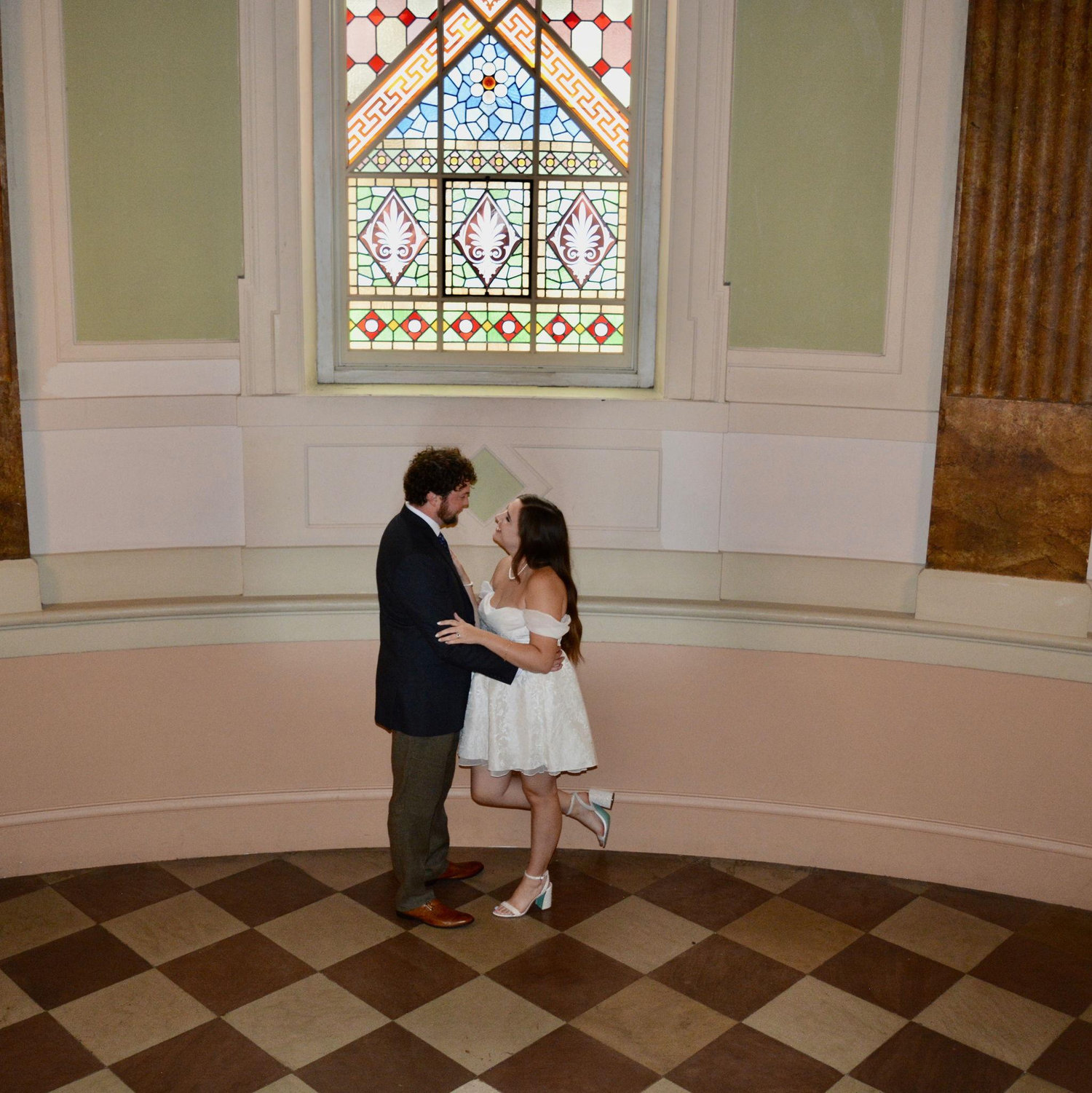 Engagement Photos taken by our dear friend and bridesmaid Jen Lavoie at the Portrait Gallery in DC!