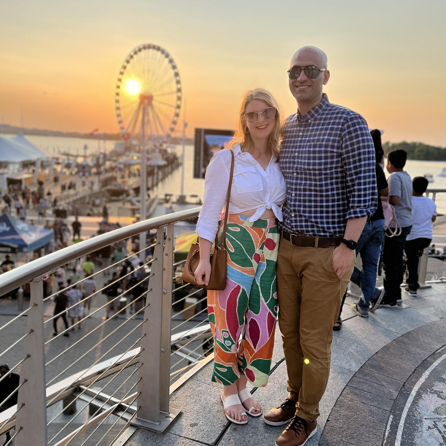 National Harbor during our first summer together.