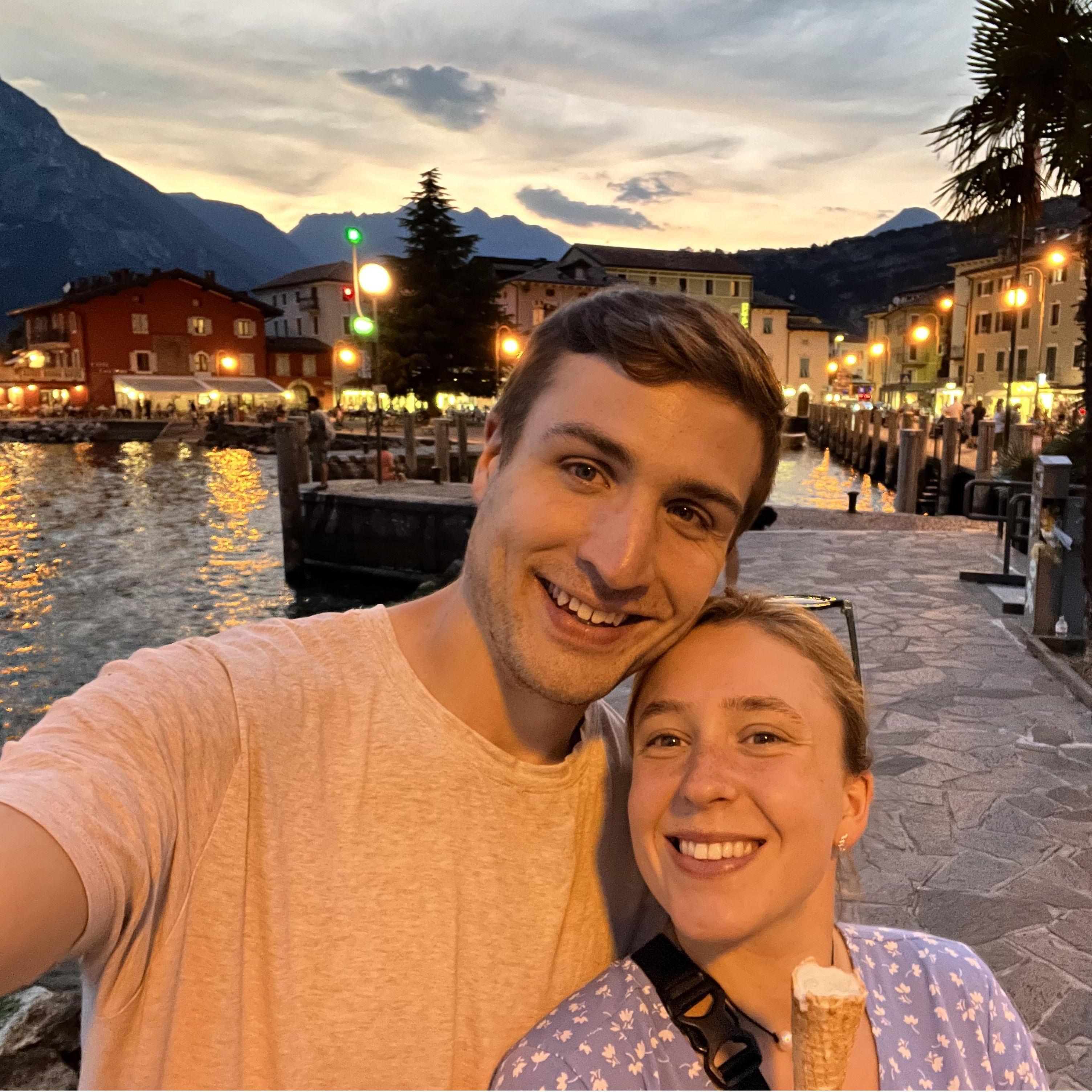 a birthday ice cream in Arco, Italy