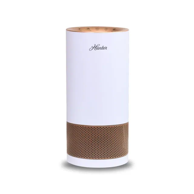 Hunter HP450UV Round Air Purifiers for Home, True HEPA Air Purifier Tower for Pets, Odors, Allergens, Smoke, Dust, VOC's. HEPA Air Purifiers for