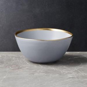 Addison Grey Gold Rim Cereal Bowl