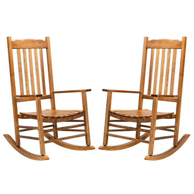 Karl Home | Classic Solid Wood Patio Rocking Chair