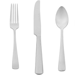AmazonBasics 20-Piece Stainless Steel Flatware Set with Square Edge, Service for 4