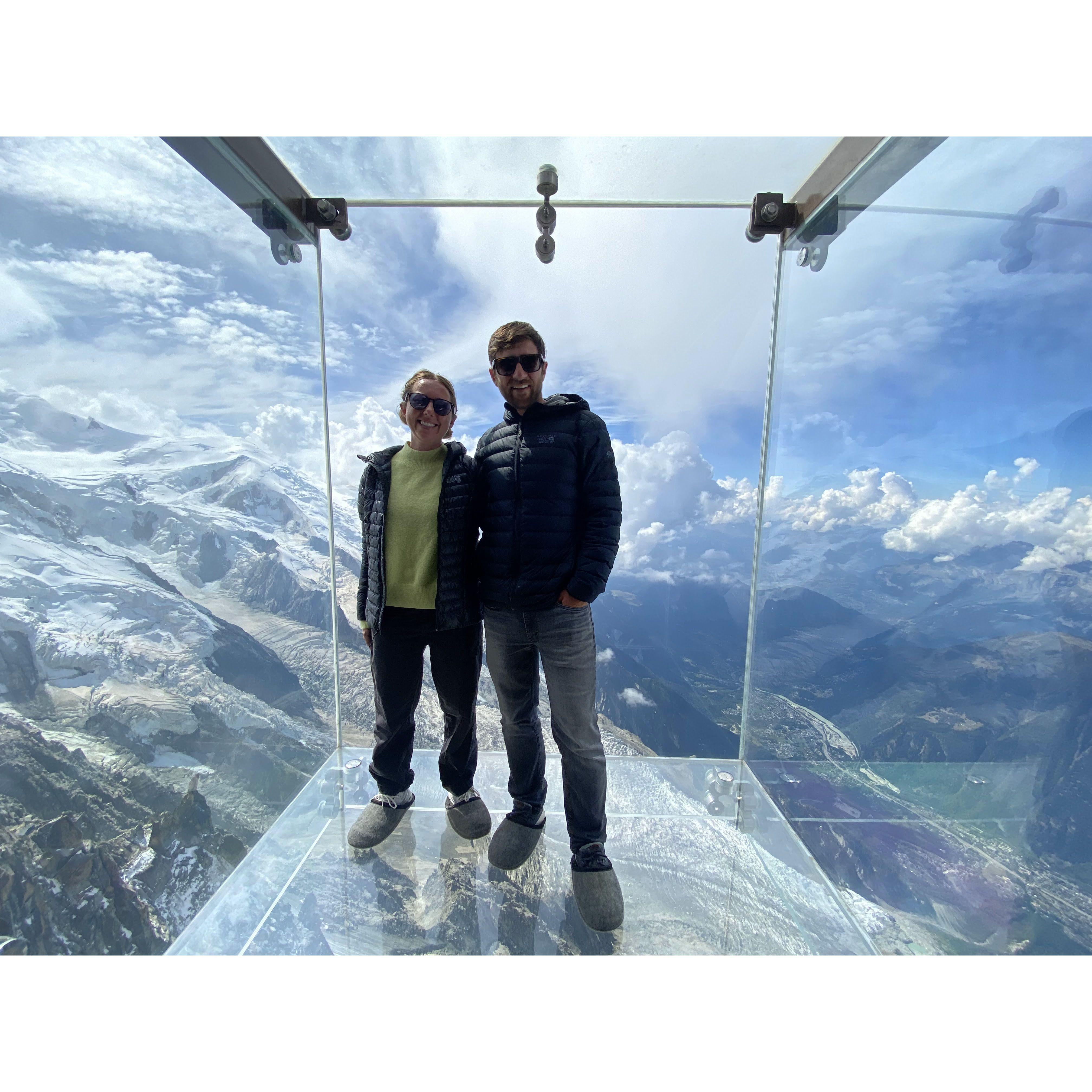 In a glass case of emotion atop Mount Blanc, Chamonix, France in 2022