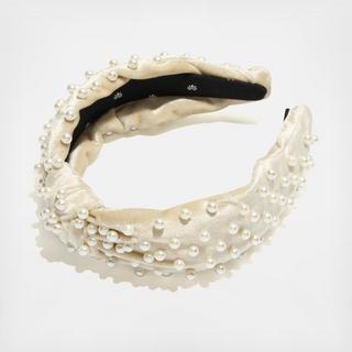Velvet Pearl Knotted Headband
