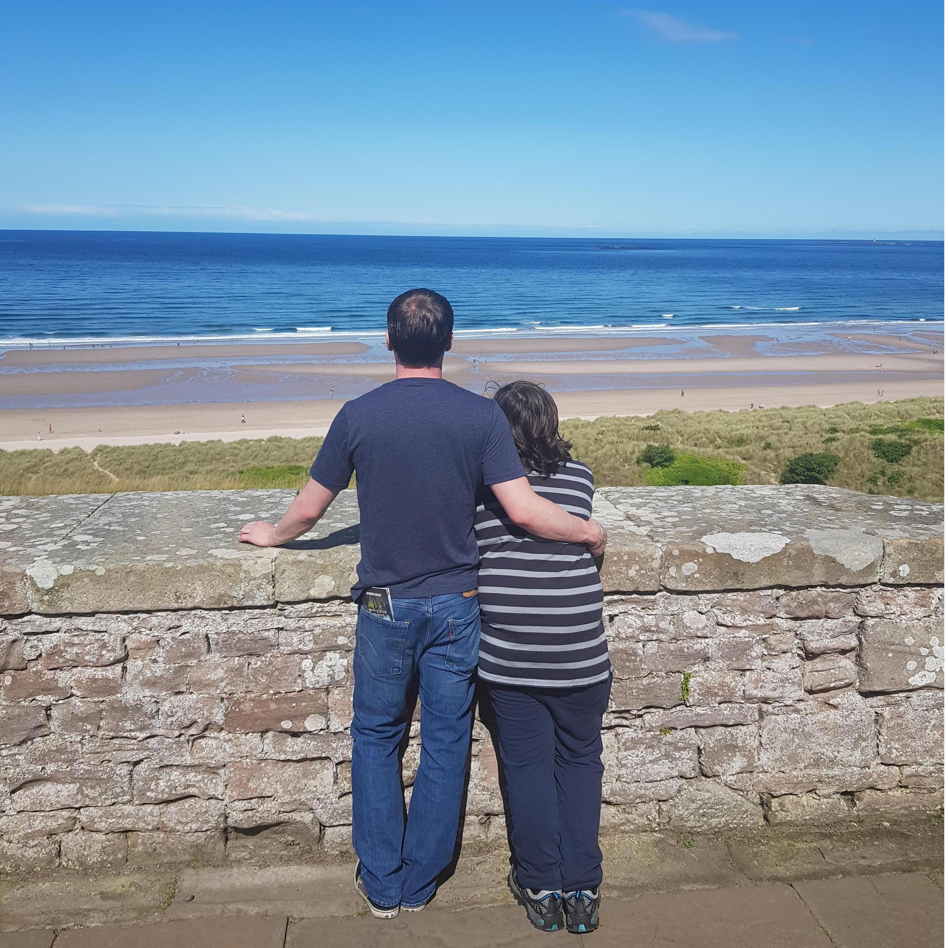 Colin and his son Jenson taking in the view.