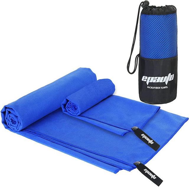 Microfiber 2-Pack Fast Drying Towels (60" x30”) with Face/Hand Towel (24" X15”) for Travel, Beach, Backpacking , Camping and Gym