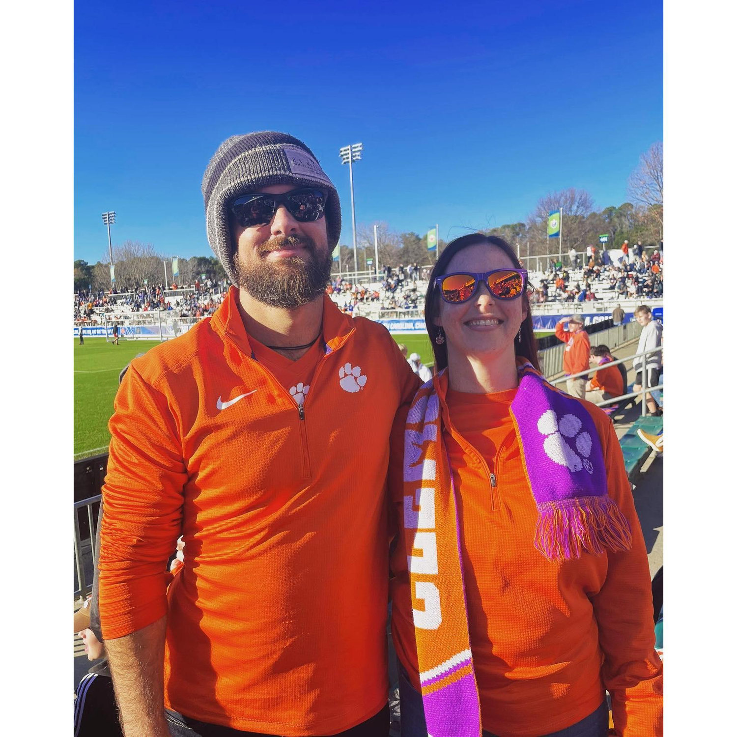 He says he is not a Clemson fan, but proof he was in the stands when the soccer team won a National Championship