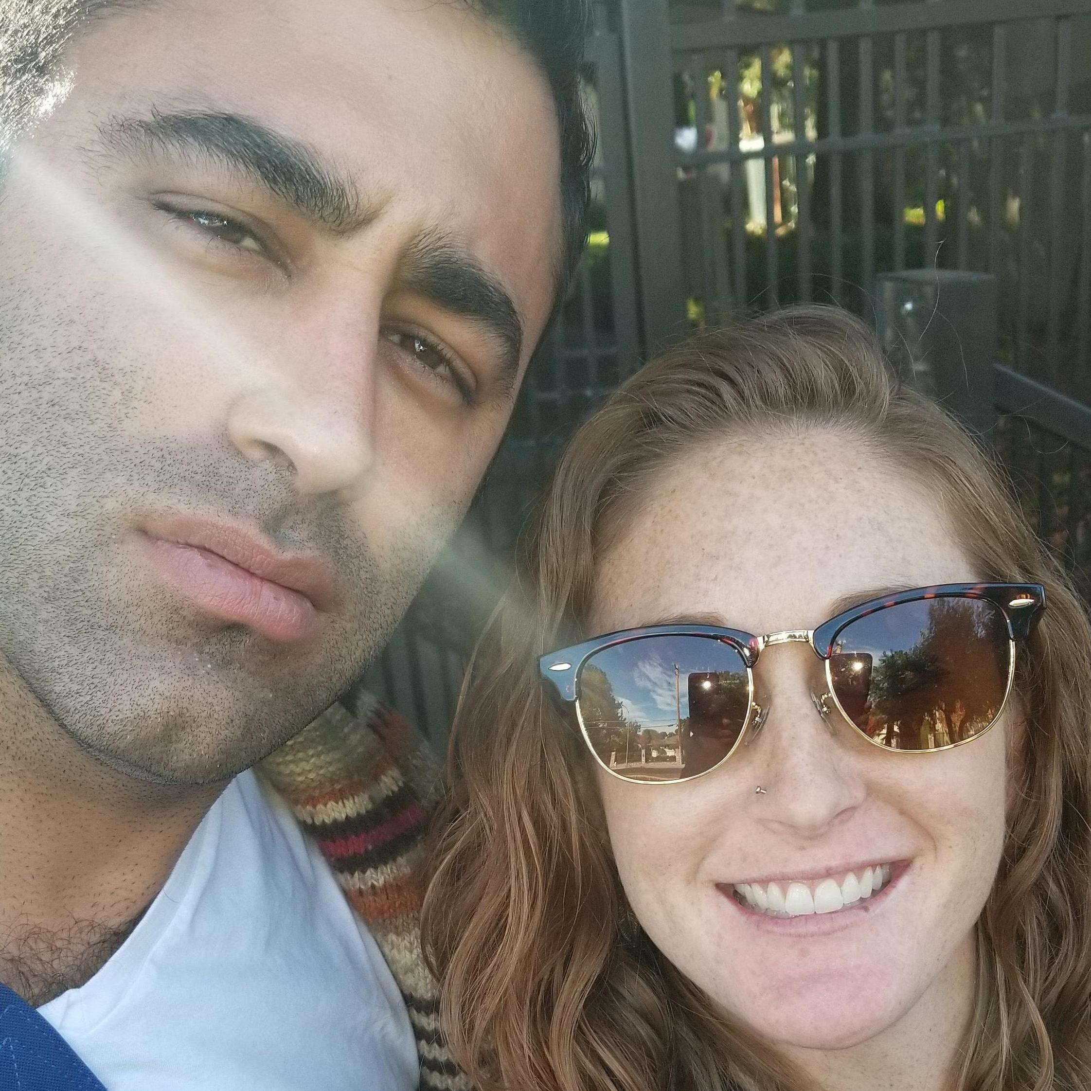 Waiting for our Uber to take us to OAK to visit Fariba! 2017