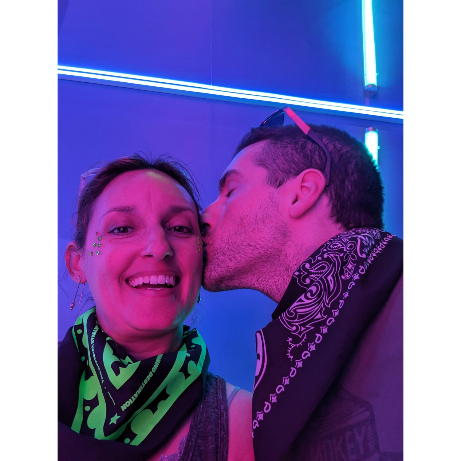 Danny snuck a kiss!