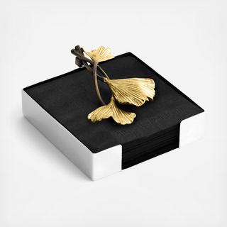 Golden Ginkgo Cocktail Napkin Holder