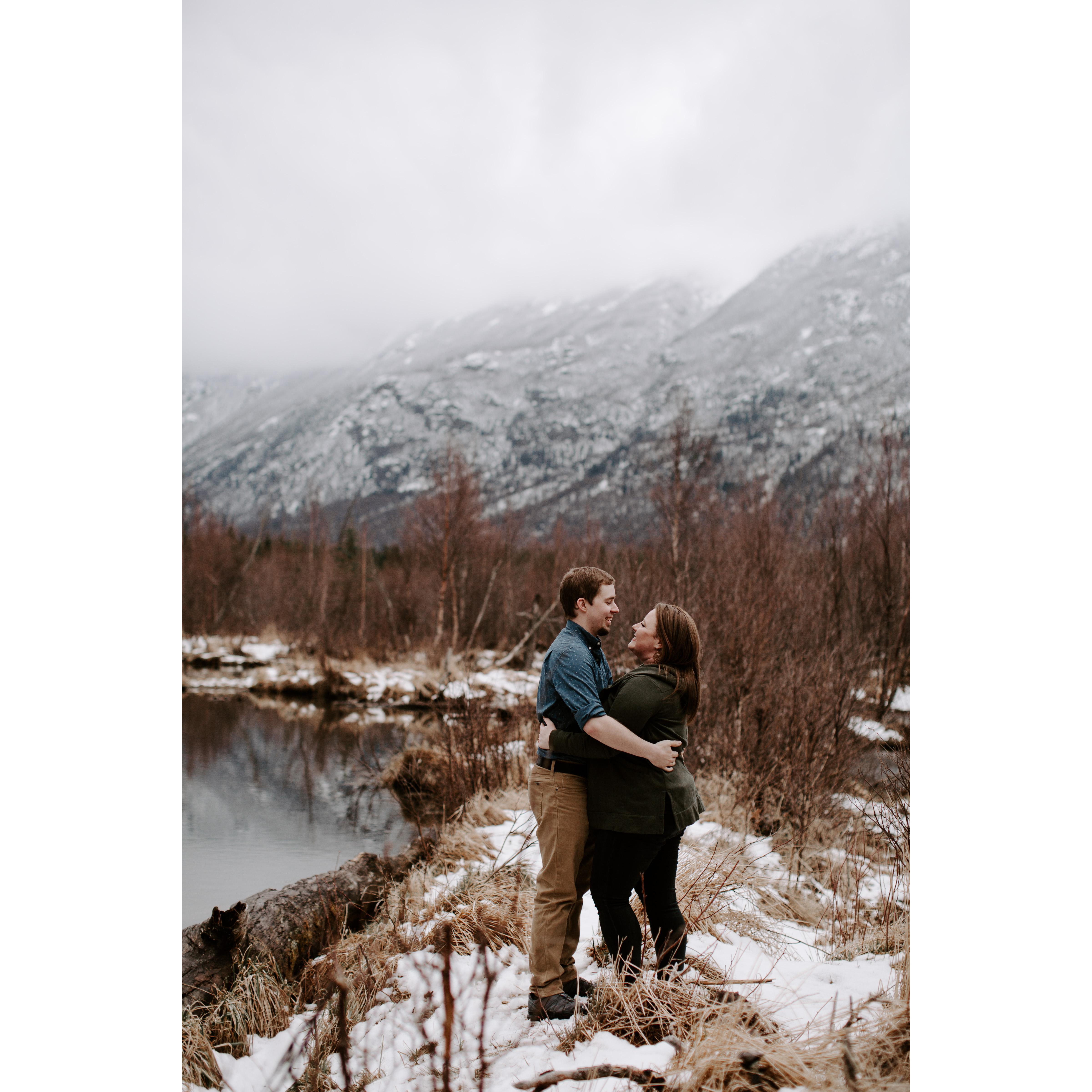 Engagement photos done in Alaska at Eagle River Nature Center by the amazing Sarah French.
Instagram: @sarah.french.photo
Facebook: @Sarah French Photo
Website: sarahfrenchphoto.com