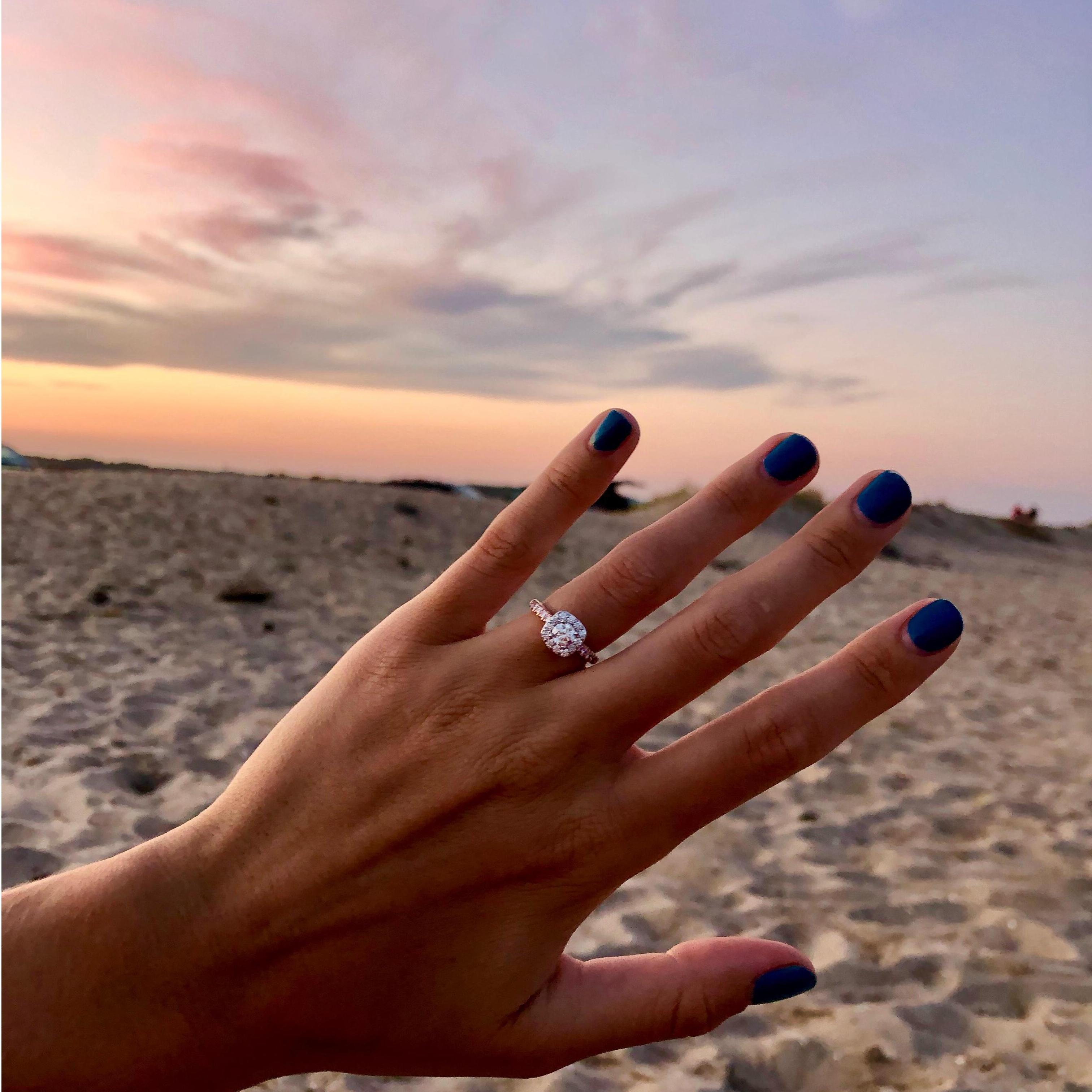 From the night he proposed in Chincoteague!