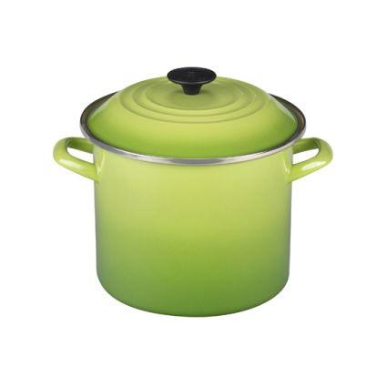 Le Creuset Enameled Steel Stockpot, 8 qt., Palm