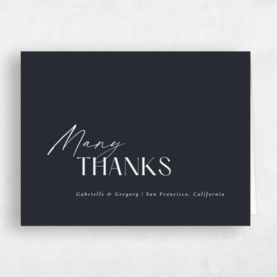 Black Typography Wedding Thank You - Sundell Landscape