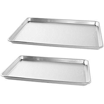 Nordicware Natural Aluminum Commercial Baker's Half Sheet (2 Pack), Silver