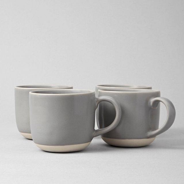 The Mugs—Dove Gray—1 Set of 4