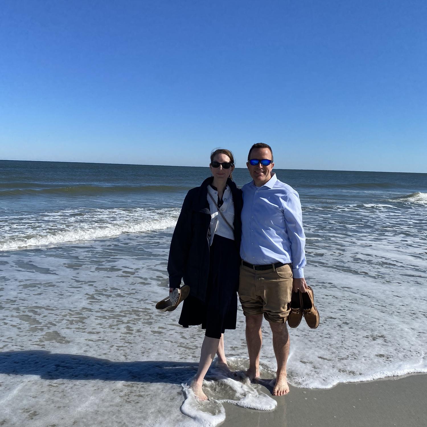 St. Augustine Beach.
Tina's first trip to Florida.