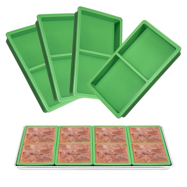 Silicone Tray Dividers for Harvest Right Freeze Dryer Medium and Small Trays, 4 Pieces Green Silicone Trays for Harvest Right Freeze Dryer Accessories