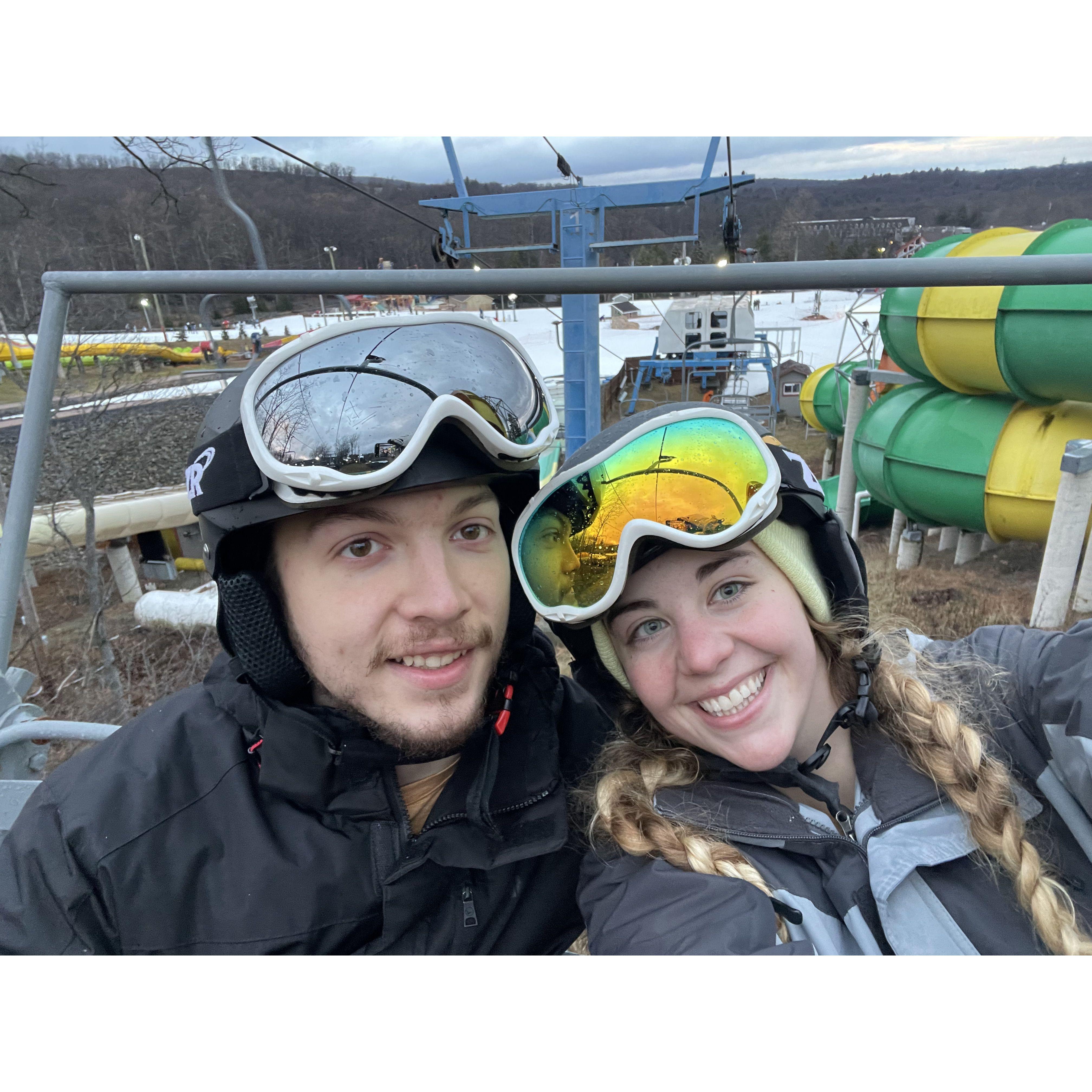 January 2022:
One of many family ski trips!