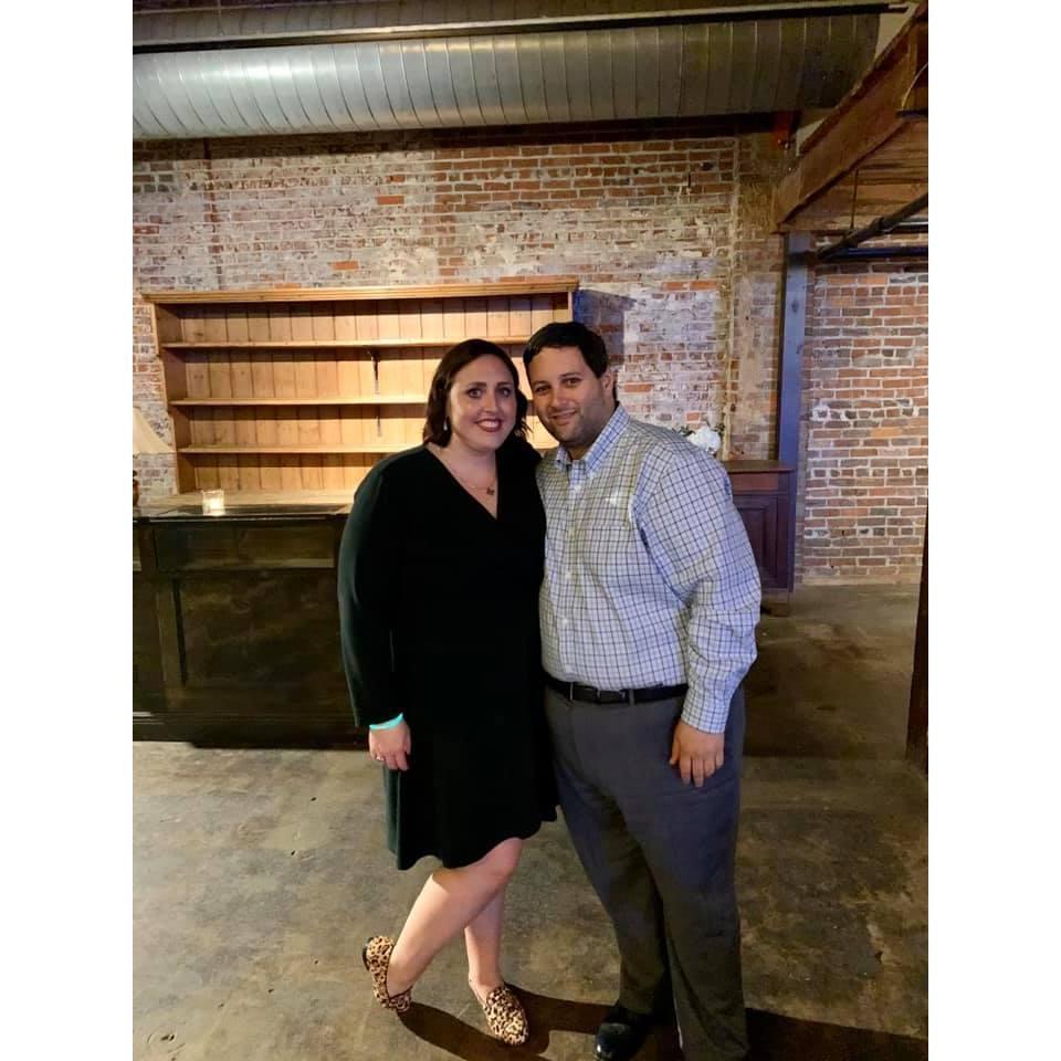 Gil and Lindsay at Lindsay's childhood friend's beautiful wedding in Jackson, Mississippi in the fall of 2019