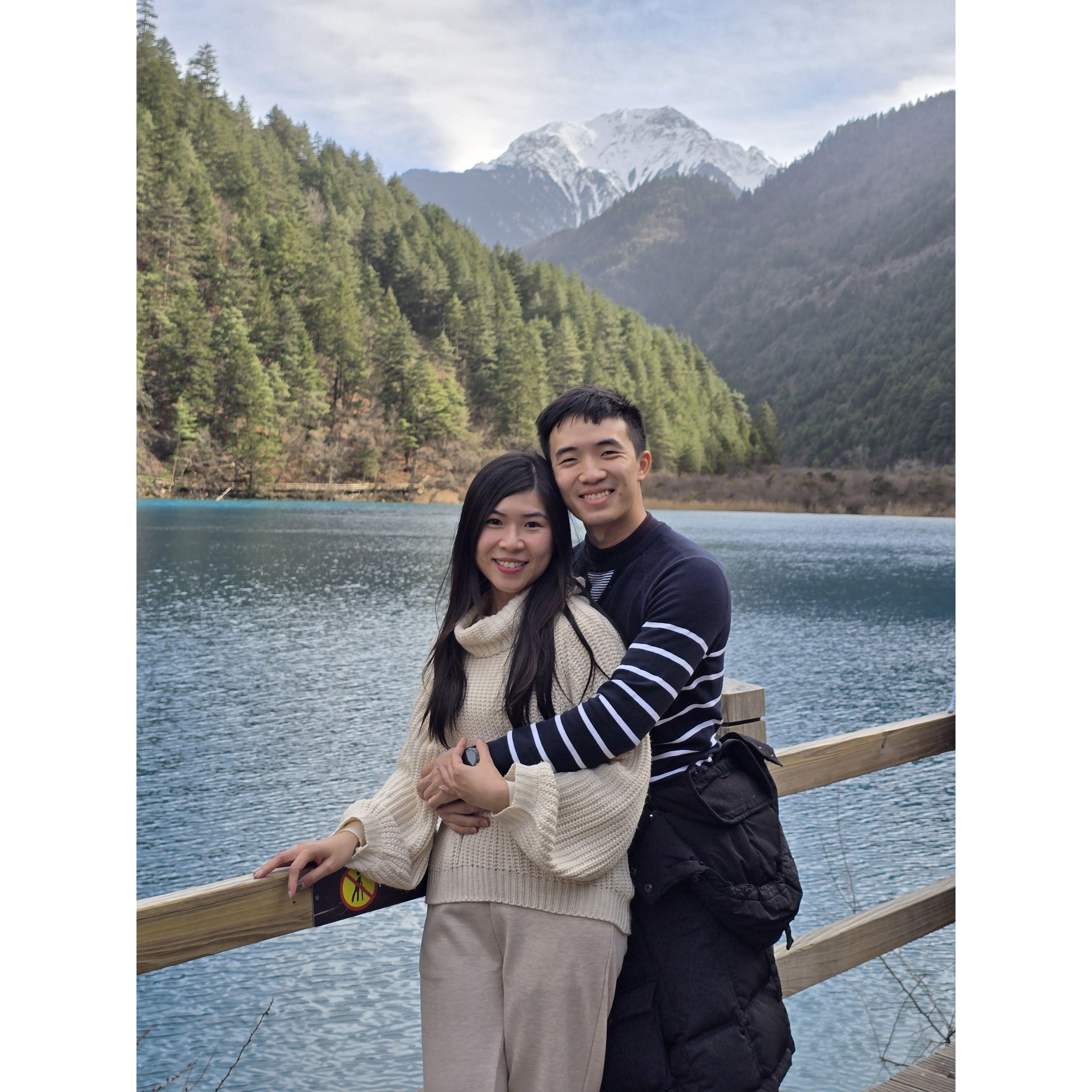 The lakes in Jiuzaigou were so beautifully blue