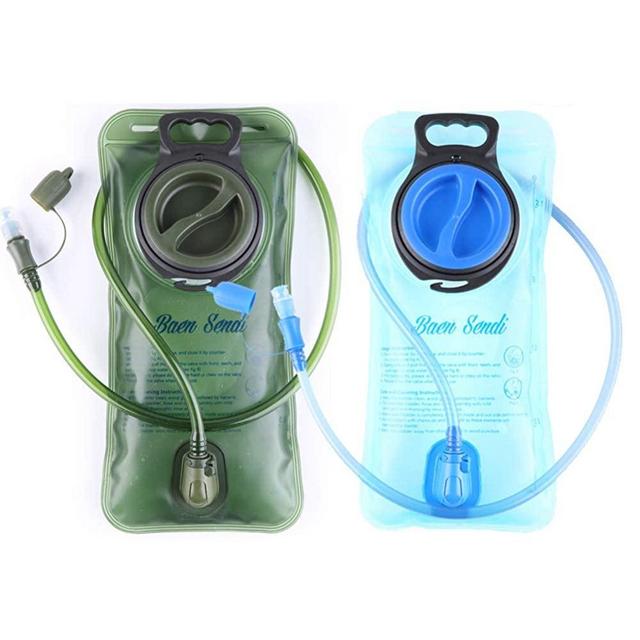 Baen Sendi 2 Pack Hydration Bladder 2 Liter/70 oz - Pack of 2(1 Piece Blue+1 Piece ArmyGreen) - BPA Free Hydration Pack Replacement