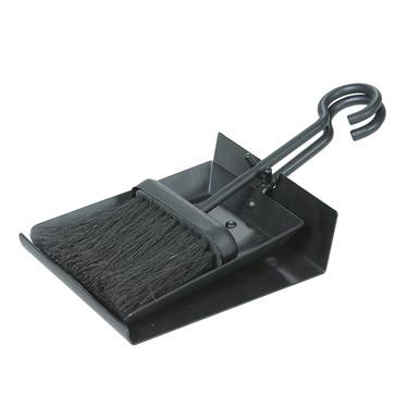 Woodstove tools: Shovel and Brush Set in Black with Pan