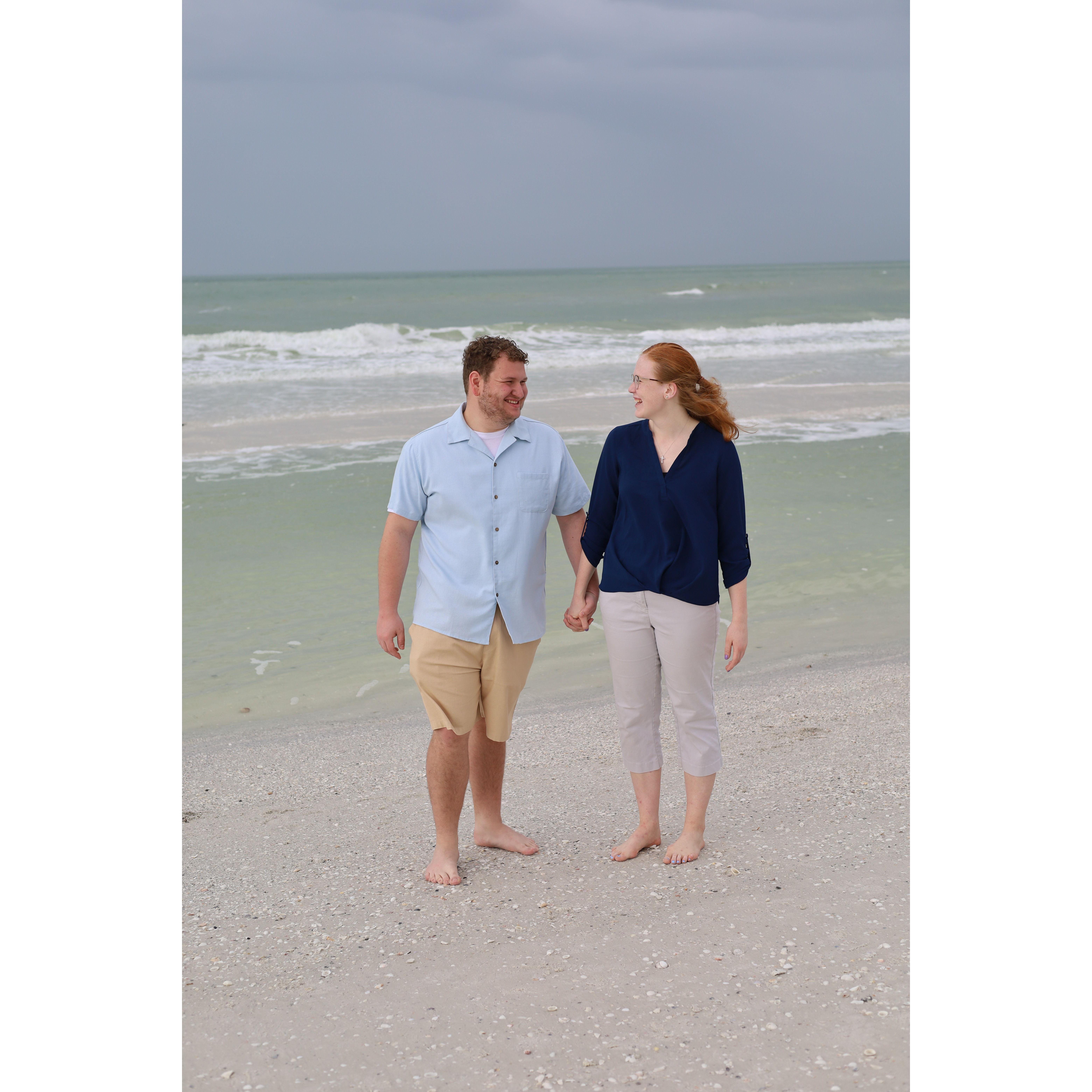 Let's take a "walk" and have a "photoshoot" on the beach...