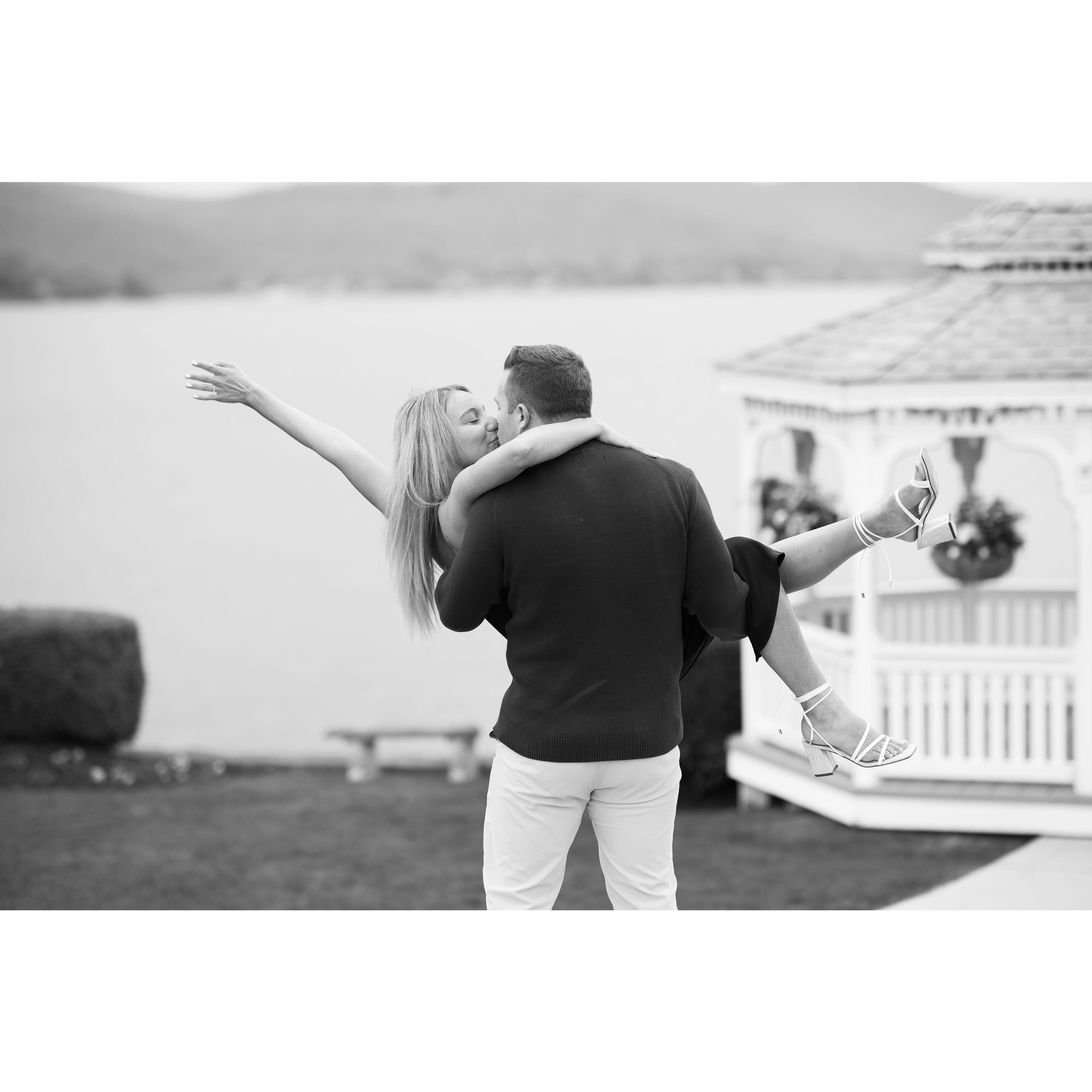 April 25, 2025, Dylan proposed to Allyson on Candlewood Lake, where it all started!