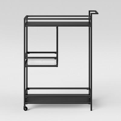 Metal Bar Cart Black