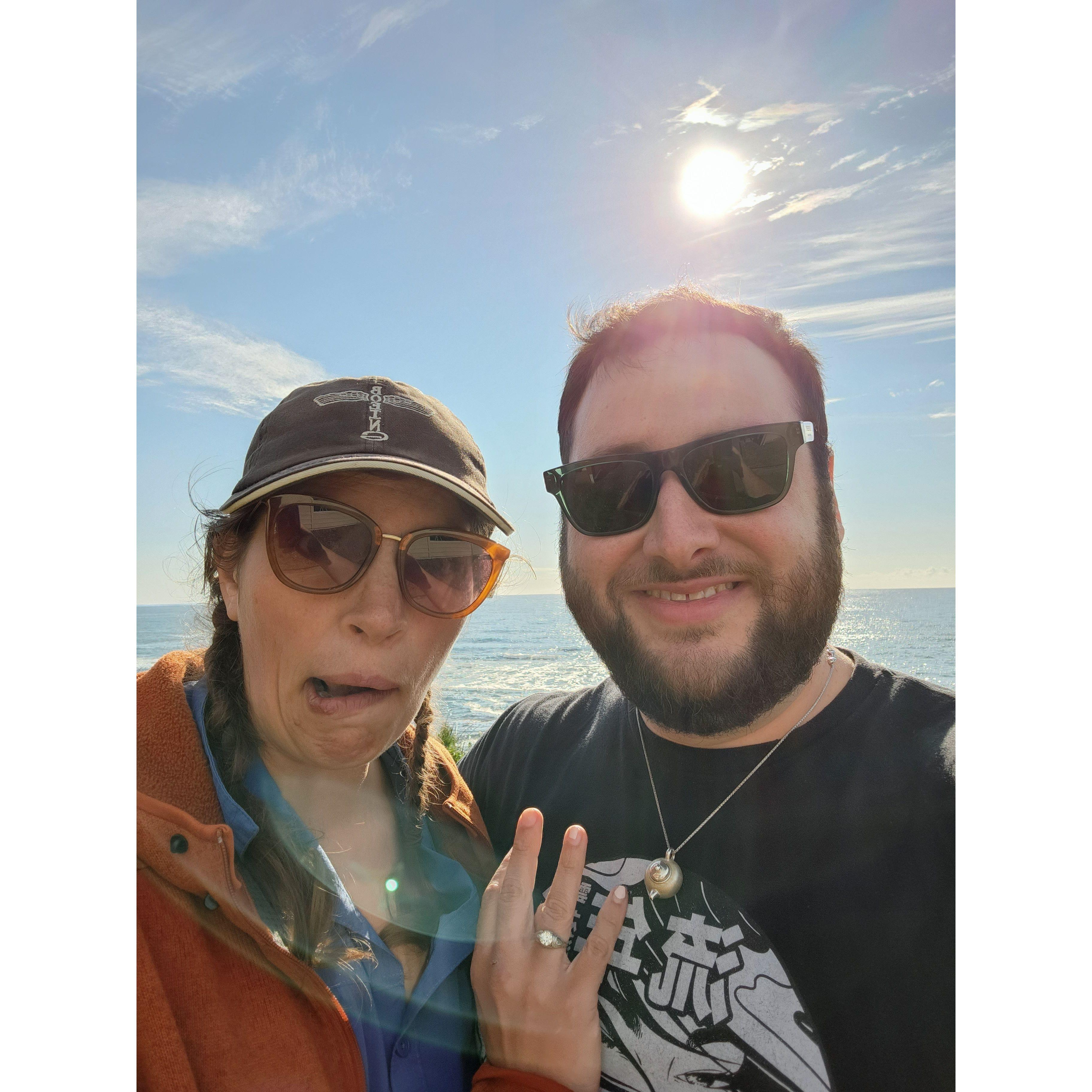 Obligatory engagement ring shot. And a classically beautiful smile from Casey