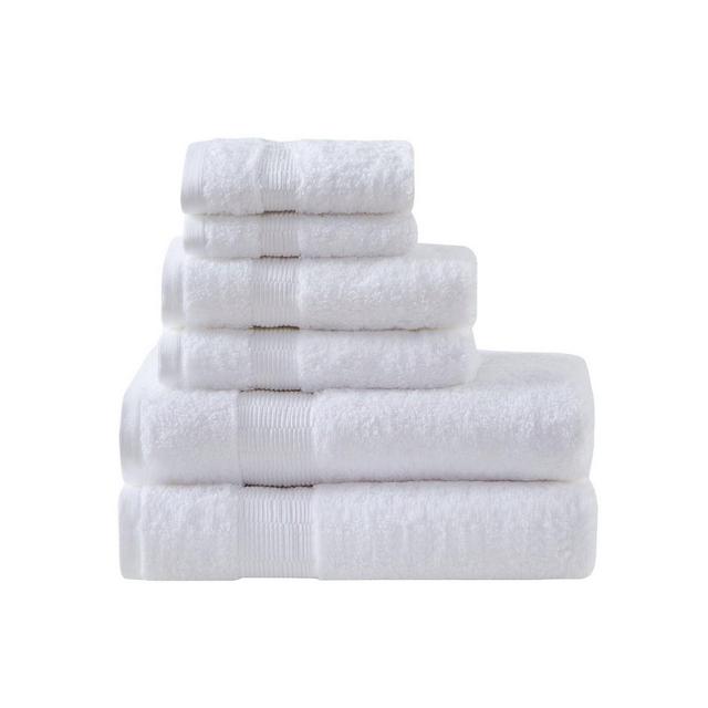30"x54" 6pc Luxor Egyptian Cotton Towel Set White